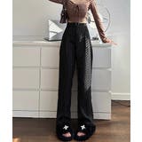 ストライプワイドパンツ春夏秋ロングパンツ | SUNSHINE CLOSET | 詳細画像1 