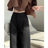 ストライプワイドパンツ春夏秋ロングパンツ | SUNSHINE CLOSET | 詳細画像4 