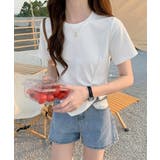ウエストタックtシャツレディース カジュアルトップス春夏 シンプルカットソー無地 | SUNSHINE CLOSET | 詳細画像2 