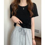 ウエストタックtシャツレディース カジュアルトップス春夏 シンプルカットソー無地 | SUNSHINE CLOSET | 詳細画像7 