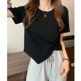 ウエストタックtシャツレディース カジュアルトップス春夏 シンプルカットソー無地 | SUNSHINE CLOSET | 詳細画像8 