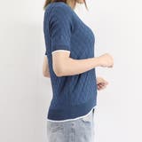 パイピング サマーニット レディース半袖 | ANGELCLOSET | 詳細画像12