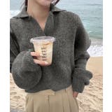 スキッパーニットvネック 襟付きセーター | SUNSHINE CLOSET | 詳細画像4 