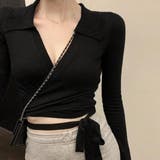 カシュクールニット 着やせトップス 韓国 | SUNSHINE CLOSET | 詳細画像1 