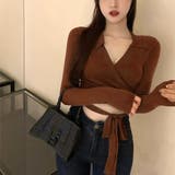 カシュクールニット 着やせトップス 韓国 | SUNSHINE CLOSET | 詳細画像10 