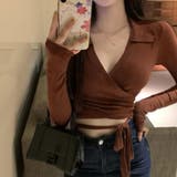 カシュクールニット 着やせトップス 韓国 | SUNSHINE CLOSET | 詳細画像12 