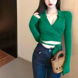 カシュクールニット 着やせトップス 韓国 | SUNSHINE CLOSET | 詳細画像17 