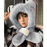 くまみみ帽子 マフラー付きファー帽子暖か | SUNSHINE CLOSET | 詳細画像4