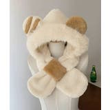 くまみみ帽子 マフラー付きファー帽子暖か | SUNSHINE CLOSET | 詳細画像6