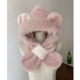 くまみみ帽子 マフラー付きファー帽子暖か | SUNSHINE CLOSET | 詳細画像8