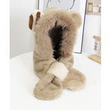 くまみみ帽子 マフラー付きファー帽子暖か | SUNSHINE CLOSET | 詳細画像9