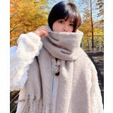 ボリューム ワイドマフラーフリンジ 無地 | SUNSHINE CLOSET | 詳細画像1 