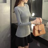 リブ ニットトップス ボートネック 長袖 | SUNSHINE CLOSET | 詳細画像12