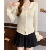 レーストリム Vネックリブニットトップス | SUNSHINE CLOSET | 詳細画像11 