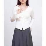 レーストリム Vネックリブニットトップス | SUNSHINE CLOSET | 詳細画像16 