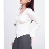 レーストリム Vネックリブニットトップス | SUNSHINE CLOSET | 詳細画像18 