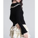 レーストリム Vネックリブニットトップス | SUNSHINE CLOSET | 詳細画像5 