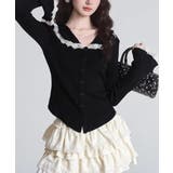 レーストリム Vネックリブニットトップス | SUNSHINE CLOSET | 詳細画像6 