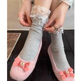 レース付き リボンソックス 可愛い 靴下 | SUNSHINE CLOSET | 詳細画像1 