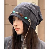 装飾付き ルーズキャップレディース 小顔 | SUNSHINE CLOSET | 詳細画像1 