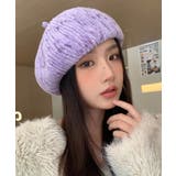 リブ編み ニットベレー帽 レディース小顔 | SUNSHINE CLOSET | 詳細画像1 