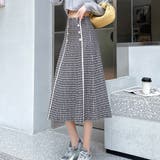 グレー | フレアスカートニットスカートハイウエスト | SUNSHINE CLOSET