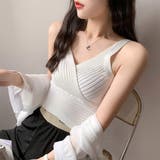 ホワイト | ニットタンクトップ トップス ショート丈 | SUNSHINE CLOSET