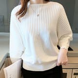 オフホワイト | ニットトップス きれいめ フィット | SUNSHINE CLOSET