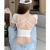 背中あきトップス カップ付き ブラトップ | SUNSHINE CLOSET | 詳細画像1 