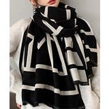 リバーシブル大判マフラー幾何学柄ストール | SUNSHINE CLOSET | 詳細画像2 