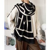 リバーシブル大判マフラー幾何学柄ストール | SUNSHINE CLOSET | 詳細画像4 