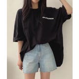 ロゴTシャツ ゆったり プルオーバー夏服 | SUNSHINE CLOSET | 詳細画像4 