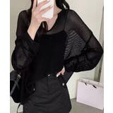 Vネックメッシュニットトップス 重ね着 レディース | SUNSHINE CLOSET | 詳細画像1 