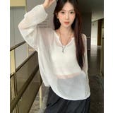 Vネックメッシュニットトップス 重ね着 レディース | SUNSHINE CLOSET | 詳細画像5 