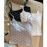 背中開きキャミソール カップ付きドット柄 | ANGELCLOSET | 詳細画像12