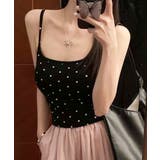 背中開きキャミソール カップ付きドット柄 | ANGELCLOSET | 詳細画像7