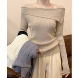 リブニットトップス オフショルダー 長袖 | SUNSHINE CLOSET | 詳細画像10