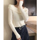 リブニットトップス オフショルダー 長袖 | SUNSHINE CLOSET | 詳細画像8