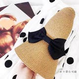 麦わら帽子 ストローハットリボン付き夏帽 | SUNSHINE CLOSET | 詳細画像4 
