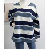 ボーダー柄 スウェット 配色 トレーナー | SUNSHINE CLOSET | 詳細画像9