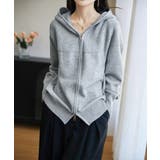 フード付きニットパーカー 体型カバー レディースフーディ | SUNSHINE CLOSET | 詳細画像1 