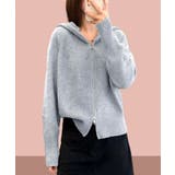 フード付きニットパーカー 体型カバー レディースフーディ | SUNSHINE CLOSET | 詳細画像2 