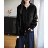フード付きニットパーカー 体型カバー レディースフーディ | SUNSHINE CLOSET | 詳細画像4 