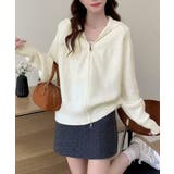 フード付きニットパーカー 体型カバー レディースフーディ | SUNSHINE CLOSET | 詳細画像6 