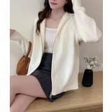 フード付きニットパーカー 体型カバー レディースフーディ | SUNSHINE CLOSET | 詳細画像7 