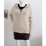 ニットジップパーカー フード付きニットカーデ 長袖ニットトップス | SUNSHINE CLOSET | 詳細画像10 