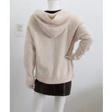 ニットジップパーカー フード付きニットカーデ 長袖ニットトップス | SUNSHINE CLOSET | 詳細画像12 