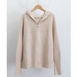 ニットジップパーカー フード付きニットカーデ 長袖ニットトップス | SUNSHINE CLOSET | 詳細画像13 