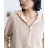 ニットジップパーカー フード付きニットカーデ 長袖ニットトップス | SUNSHINE CLOSET | 詳細画像5 