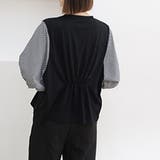 ドッキングトップス クルーネックブラウス | ANGELCLOSET | 詳細画像7